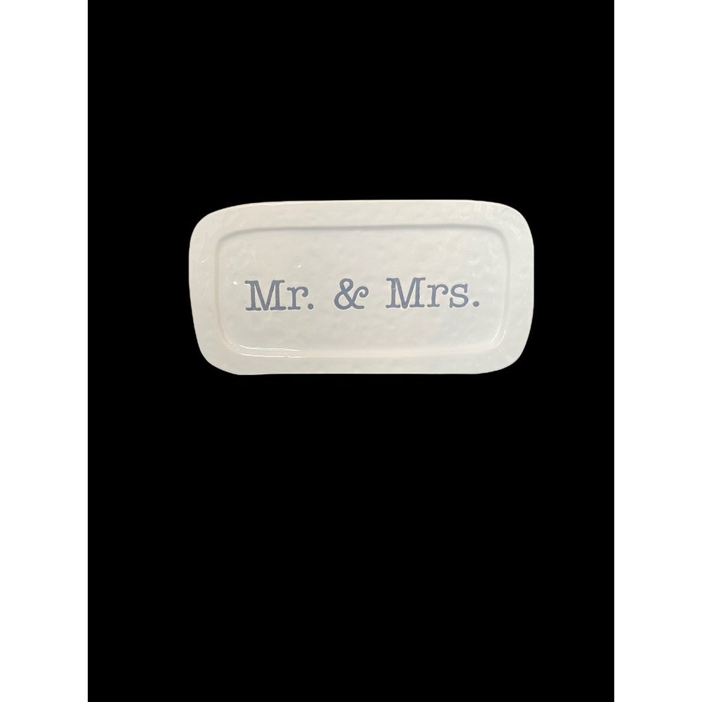 Mud Pie Wedding Hostess Large Serving Tray NIB 15x8"